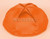 Satin Yarmulkes 6 Panels - Lined - Satin Orange With Brown Rim. Best Quality Bridal Satin