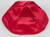 Satin Yarmulkes 6 Panels - Lined - Satin Red With Burgundy Rim. Best Quality Bridal Satin