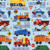 Cotton Print Yarmulkes Traffic Jam Trucks