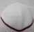 Faux Linen Yarmulkes - White with Chocolate Brown Rim Faux Linen Yarmulkes - White with Chocolate Brown Rim