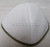 Faux Linen Yarmulkes - White with Gold Rim Faux Linen Yarmulkes - White with Gold Rim