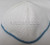Burlap Yarmulkes - White Medium Blue