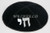 Genuine Suede Yarmulke - Metallic Embossed - Silver Metalic Large ''Chai'' - On One Panel