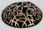 Genuine Suede Yarmulke - Metallic Embossed - Gold Metalic String