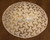 Genuine Suede Yarmulkas - White Metallic Embossed - Gold Metalic Wheels on White