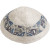 Yair Emanuel Modern Yarmulkes - Embroidered Kippah - Geometrical Pieces Gray