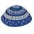 Yair Emanuel Modern Yarmulkes - Embroidered Kippah - Geometrical Blue
