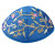 Yair Emanuel Modern Yarmulkes - Embroidered Kippah - Floral Blue Yair Emanuel Modern Yarmulkes - Embroidered Kippah - Floral Blue