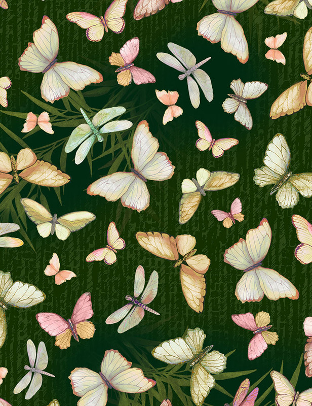 Cotton Print Yarmulkes Butterflies and Dragonflies - SPRUCE Cotton Print Yarmulkes Butterflies and Dragonflies - SPRUCE