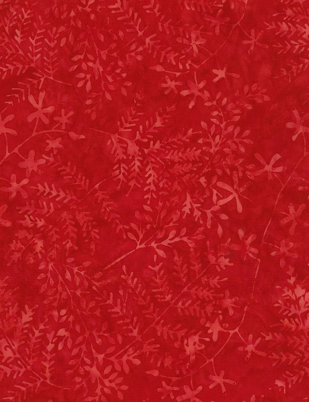 Cotton Print Yarmulkes Branches and Buds Batik - CHERRY Cotton Print Yarmulkes Branches and Buds Batik - CHERRY