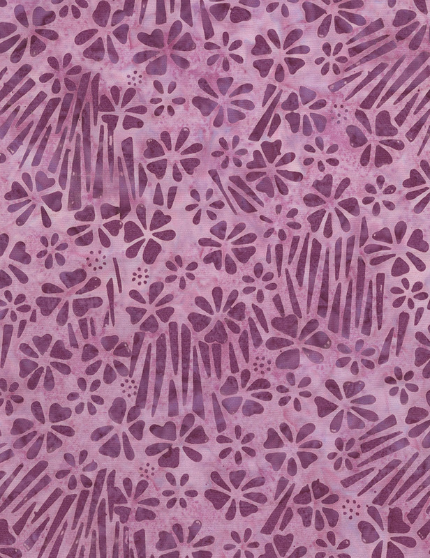 Cotton Print Yarmulkes Paperwhites Batik - AMETHYST