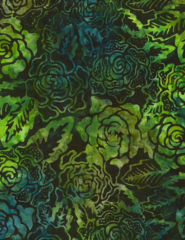 Cotton Print Yarmulkes Blossom Batik - MOSS Cotton Print Yarmulkes Blossom Batik - MOSS