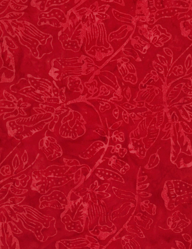 Cotton Print Yarmulkes Flower Bloom Batik - CHERRY Cotton Print Yarmulkes Flower Bloom Batik - CHERRY