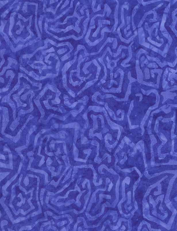 Cotton Print Yarmulkes Maze Batik - BLUE Cotton Print Yarmulkes Maze Batik - BLUE