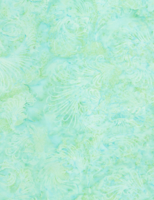 Cotton Print Yarmulkes Feathers Batik - MINT