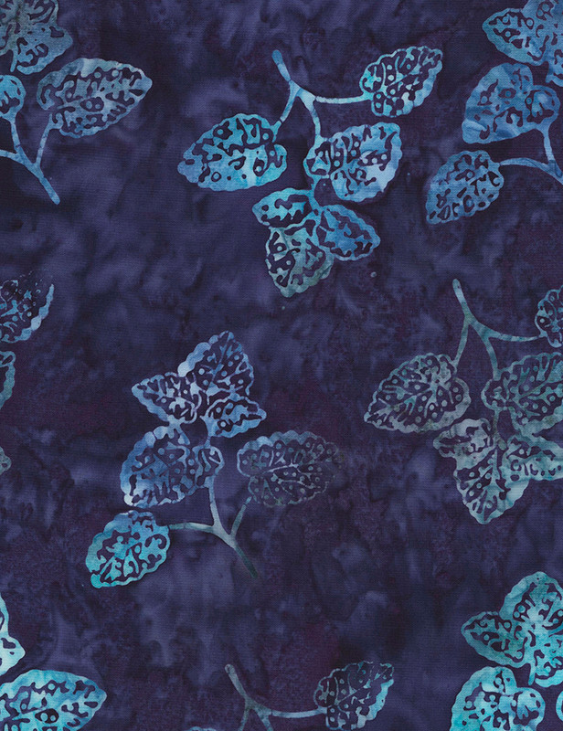 Cotton Print Yarmulkes Branches Batik - ROYAL Cotton Print Yarmulkes Branches Batik - ROYAL