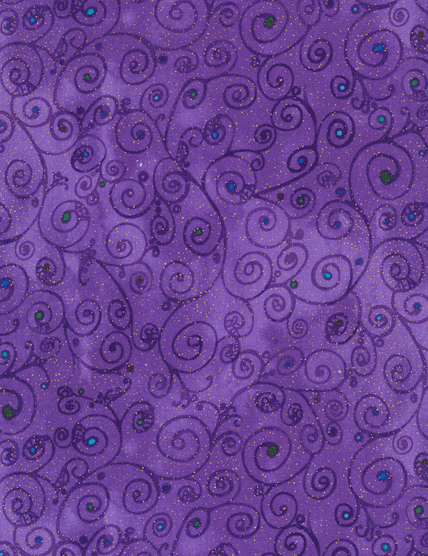 Cotton Print Yarmulkes Swirl Vine Batik - PURPLE Cotton Print Yarmulkes Swirl Vine Batik - PURPLE