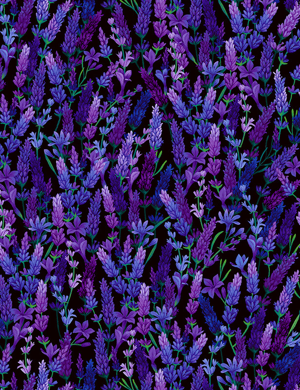 Cotton Print Yarmulkes Lavender - BLACK Cotton Print Yarmulkes Lavender - BLACK