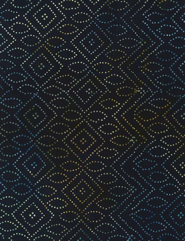 Cotton Print Yarmulkes Dot Art Batik - JET Cotton Print Yarmulkes Dot Art Batik - JET