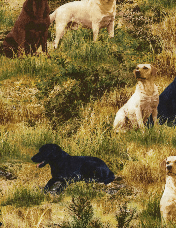 Cotton Print Yarmulkes Pups in the Woods - GRASS Cotton Print Yarmulkes Pups in the Woods - GRASS