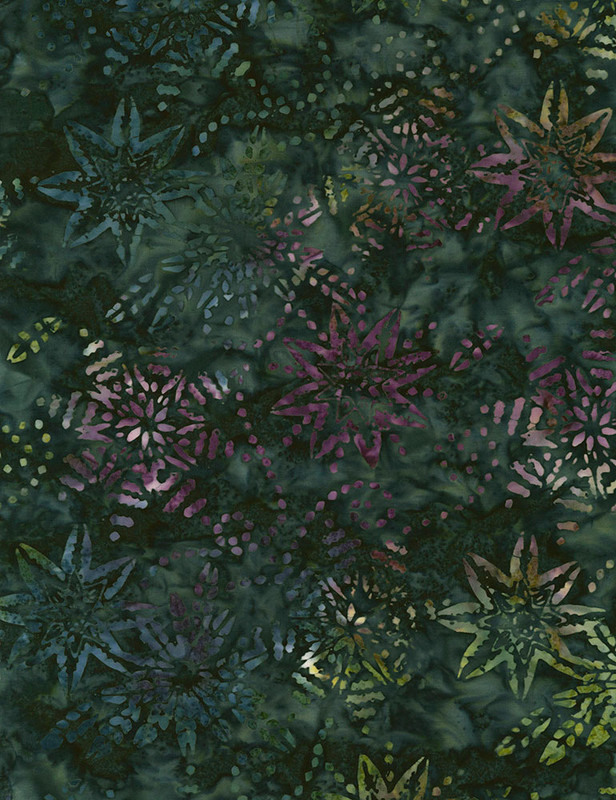 Cotton Print Yarmulkes Firework Batik - MALACHITE Cotton Print Yarmulkes Firework Batik - MALACHITE