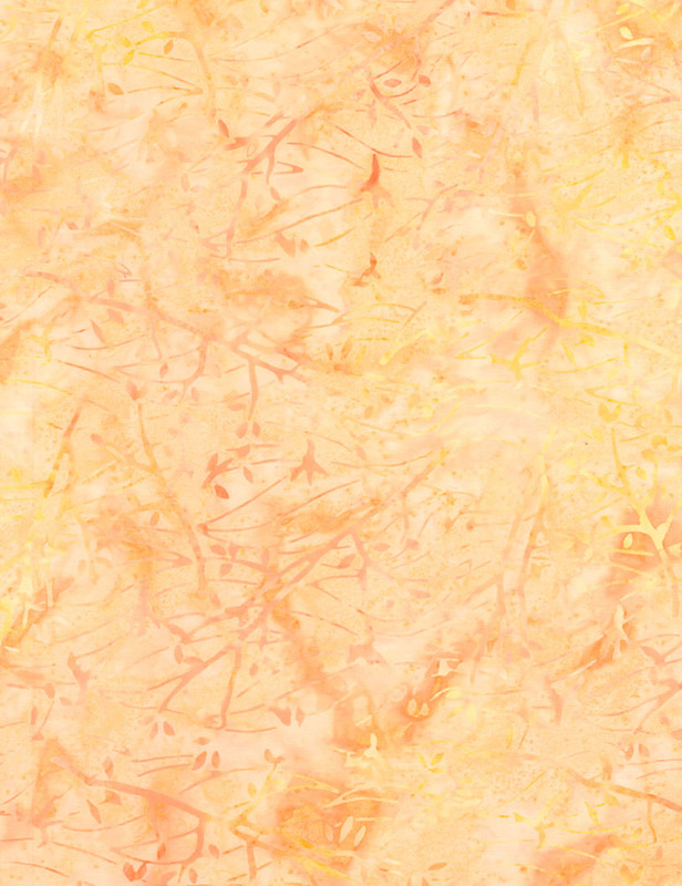 Cotton Print Yarmulkes Branches Batik - APRICOT