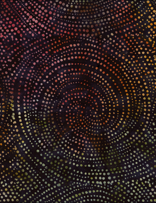 Cotton Print Yarmulkes Dotty Spiral Batik - FOREST Cotton Print Yarmulkes Dotty Spiral Batik - FOREST