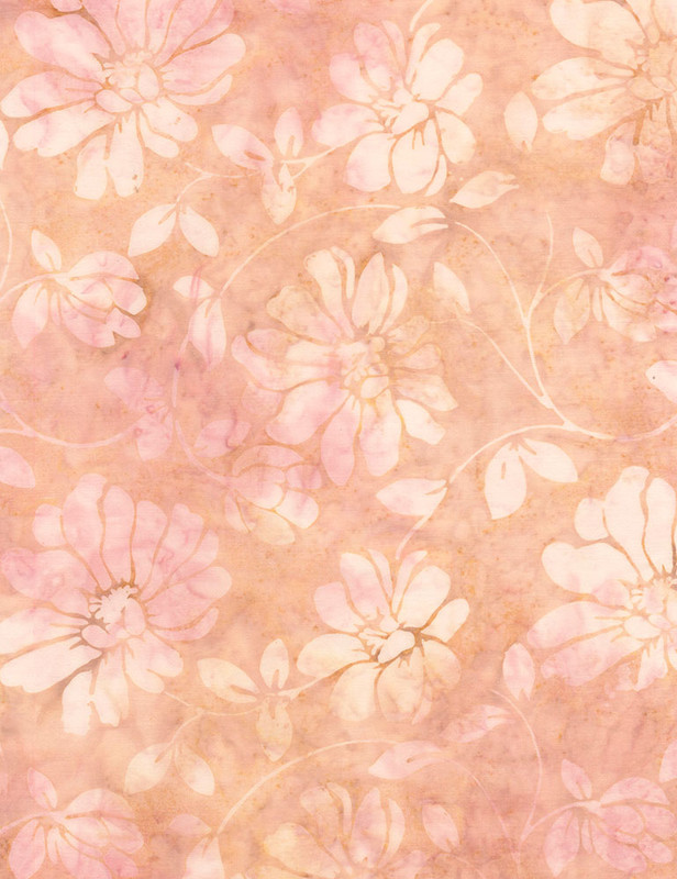 Cotton Print Yarmulkes Floral Scroll Batik - BLUSH Cotton Print Yarmulkes Floral Scroll Batik - BLUSH