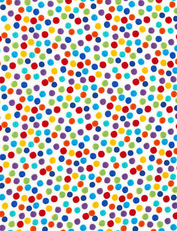 Cotton Print Yarmulkes Dots - WHITE Cotton Print Yarmulkes Dots - WHITE