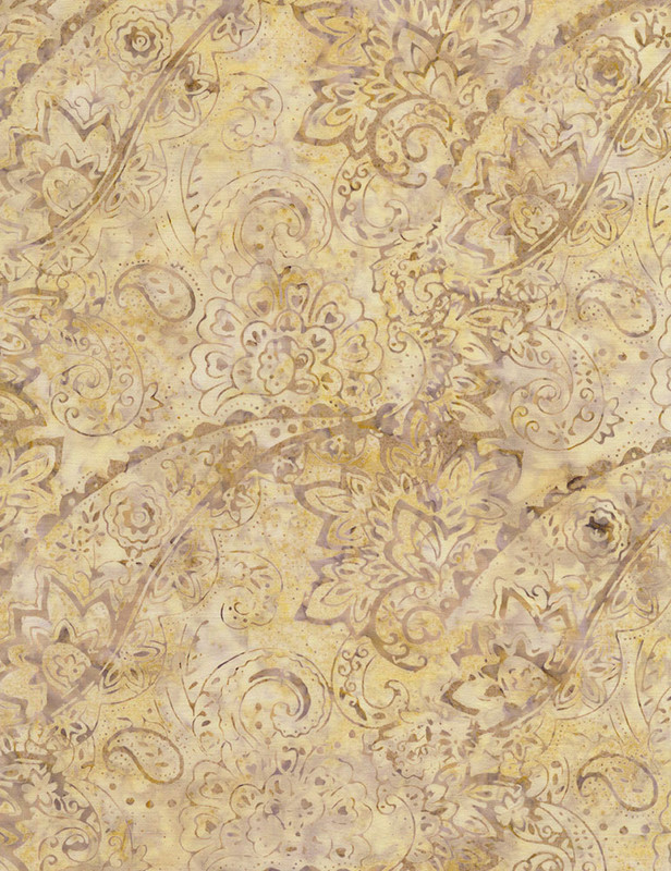 Cotton Print Yarmulkes Fashion Floral Batik - LATTE Cotton Print Yarmulkes Fashion Floral Batik - LATTE