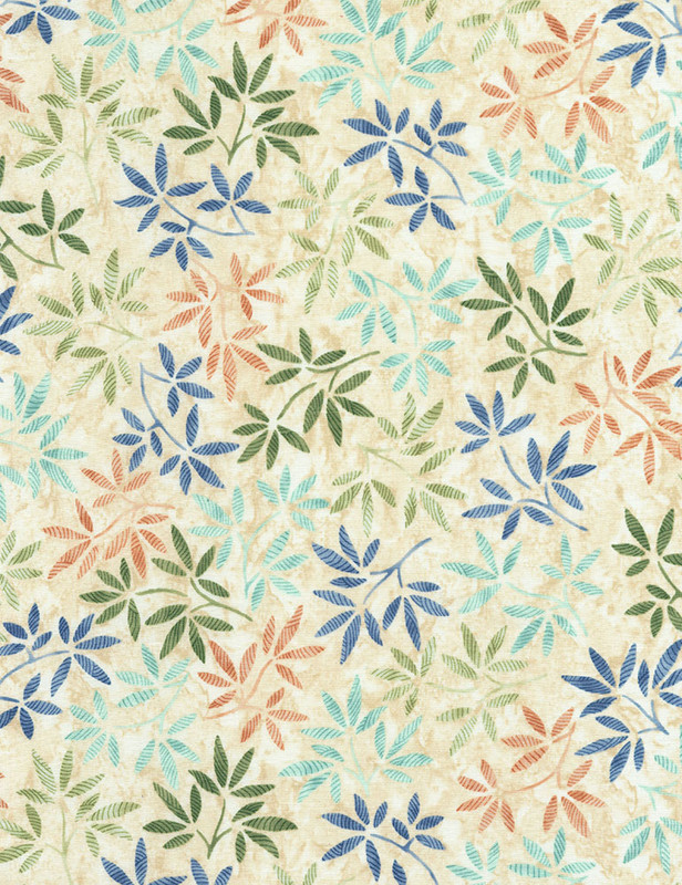 Cotton Print Yarmulkes Wildflowers Batik - NATURAL