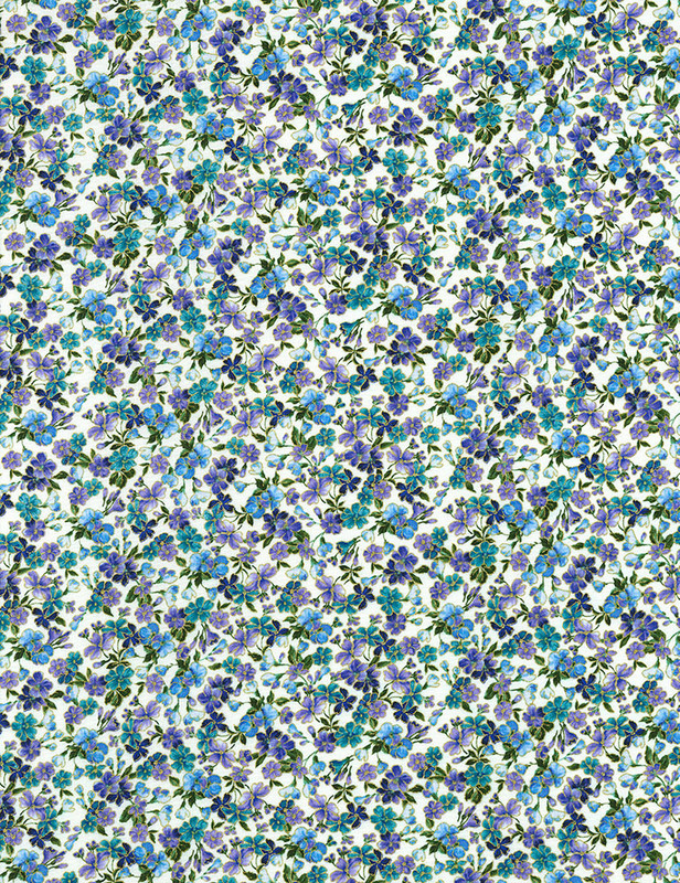 Cotton Print Yarmulkes Tossed Flowers - SAND Cotton Print Yarmulkes Tossed Flowers - SAND