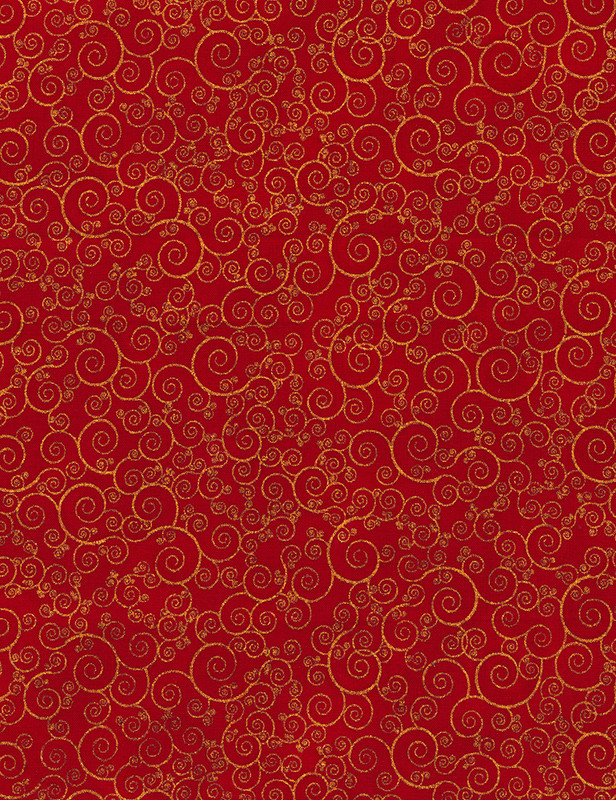 Cotton Print Yarmulkes Scroll - RED