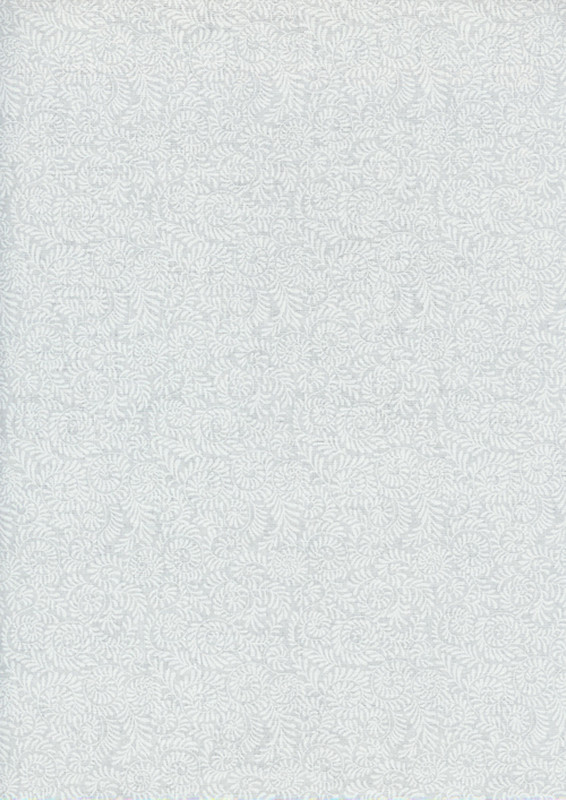 Cotton Print Yarmulkes Leaf Scroll - WHITE