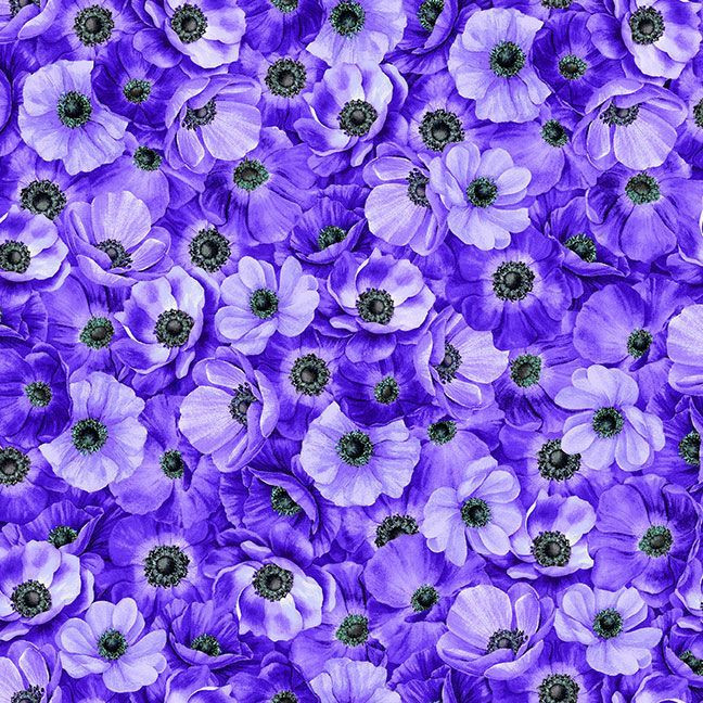 Cotton Print Yarmulkes PACKED ANEMONES