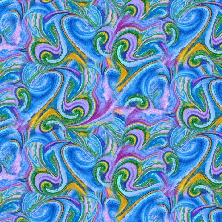 Cotton Print Yarmulkes PAINTED SWIRLS