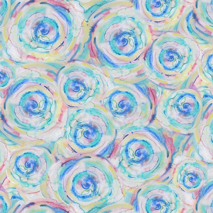 Cotton Print Yarmulkes TIE DYE SWIRLS
