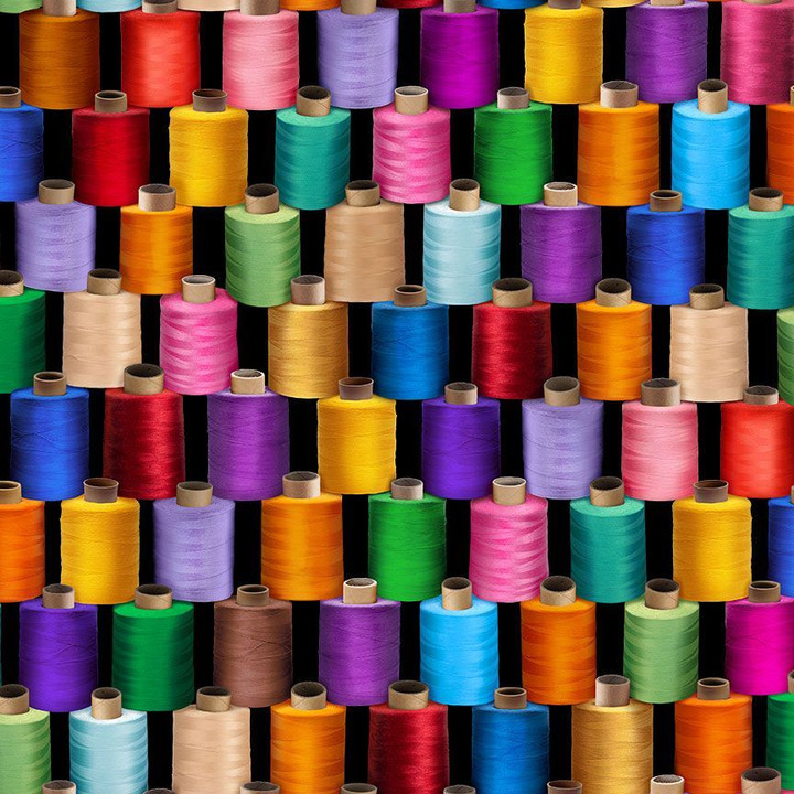 Cotton Print Yarmulkes THREAD SPOOLS