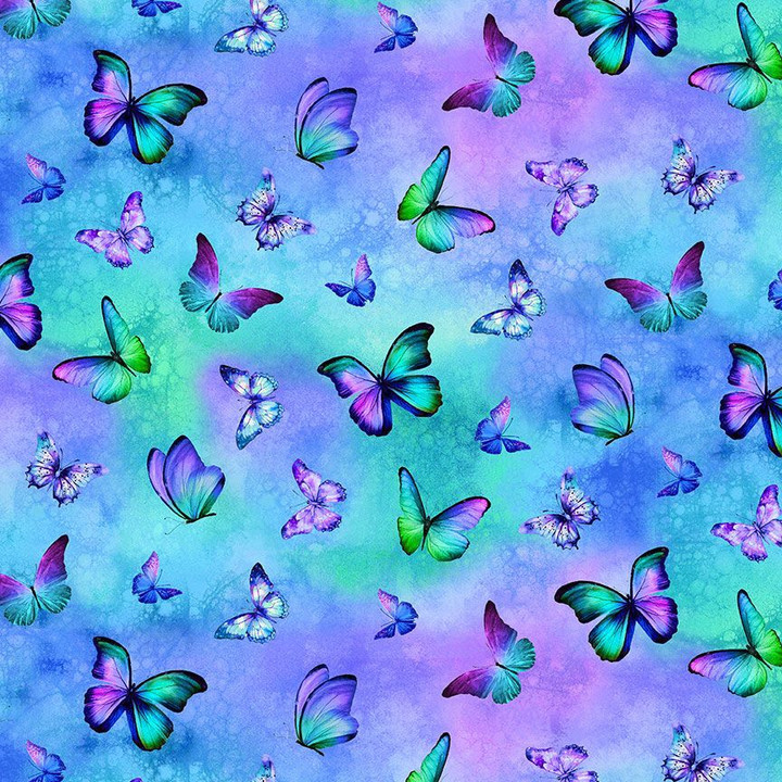 Cotton Print Yarmulkes DREAMY BUTTERFLIES