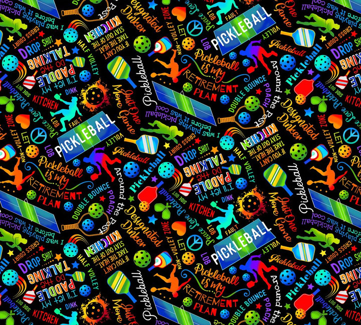 Cotton Print Yarmulkes PICKLEBALL