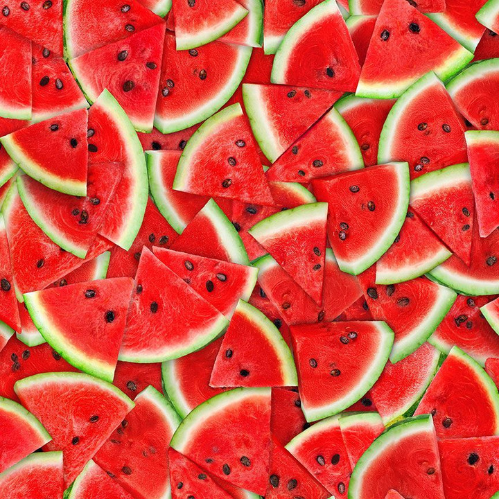 Cotton Print Yarmulkes PACKED WATERMELON SLICES