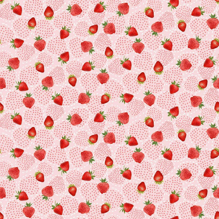Cotton Print Yarmulkes DOTTY STRAWBERRIES