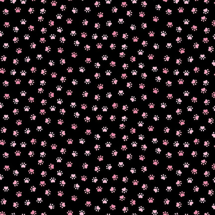 Cotton Print Yarmulkes HEART PAWPRINTS