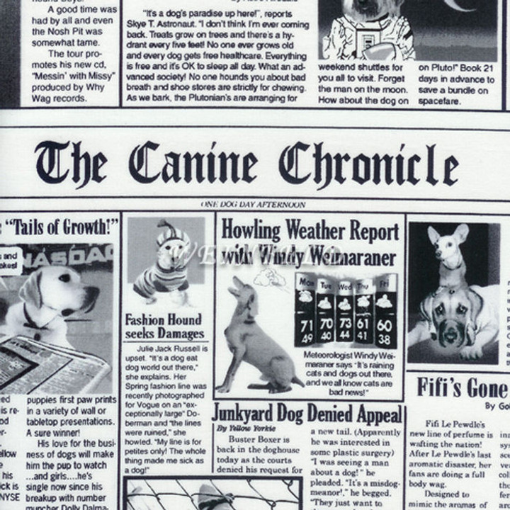 Cotton Print Yarmulkes K9 Chronicles - White