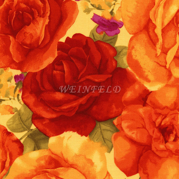 Cotton Print Yarmulkes Rosa Large - Yellow