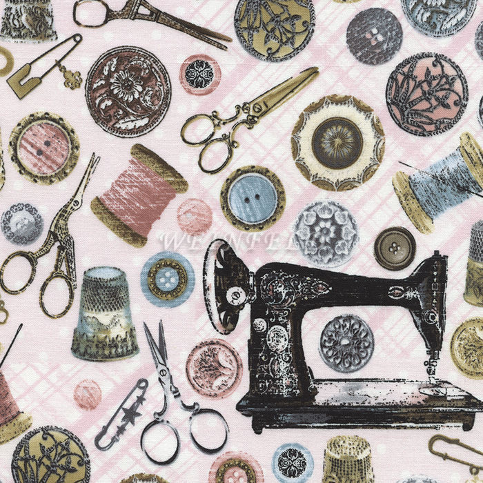 Cotton Print Yarmulkes Sew - Pink