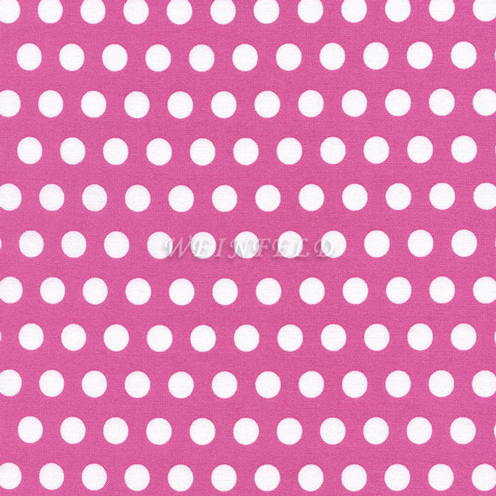 Cotton Print Yarmulkes - Polka Dots Pink