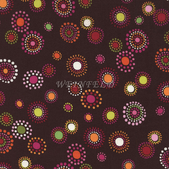 Cotton Print Yarmulkes - Brown