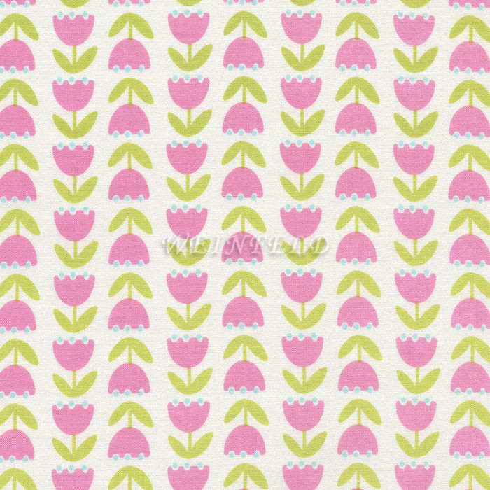 Cotton Print Yarmulkes - Flowers White