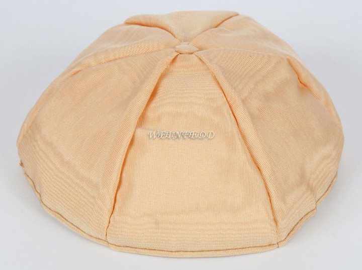 Moire Six Panel Yarmulkes Medium Beige